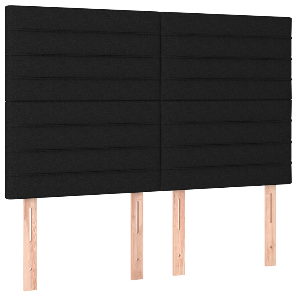 Giroletto a Molle con Materasso Nero 140x190 cm in Tessuto | homemem39