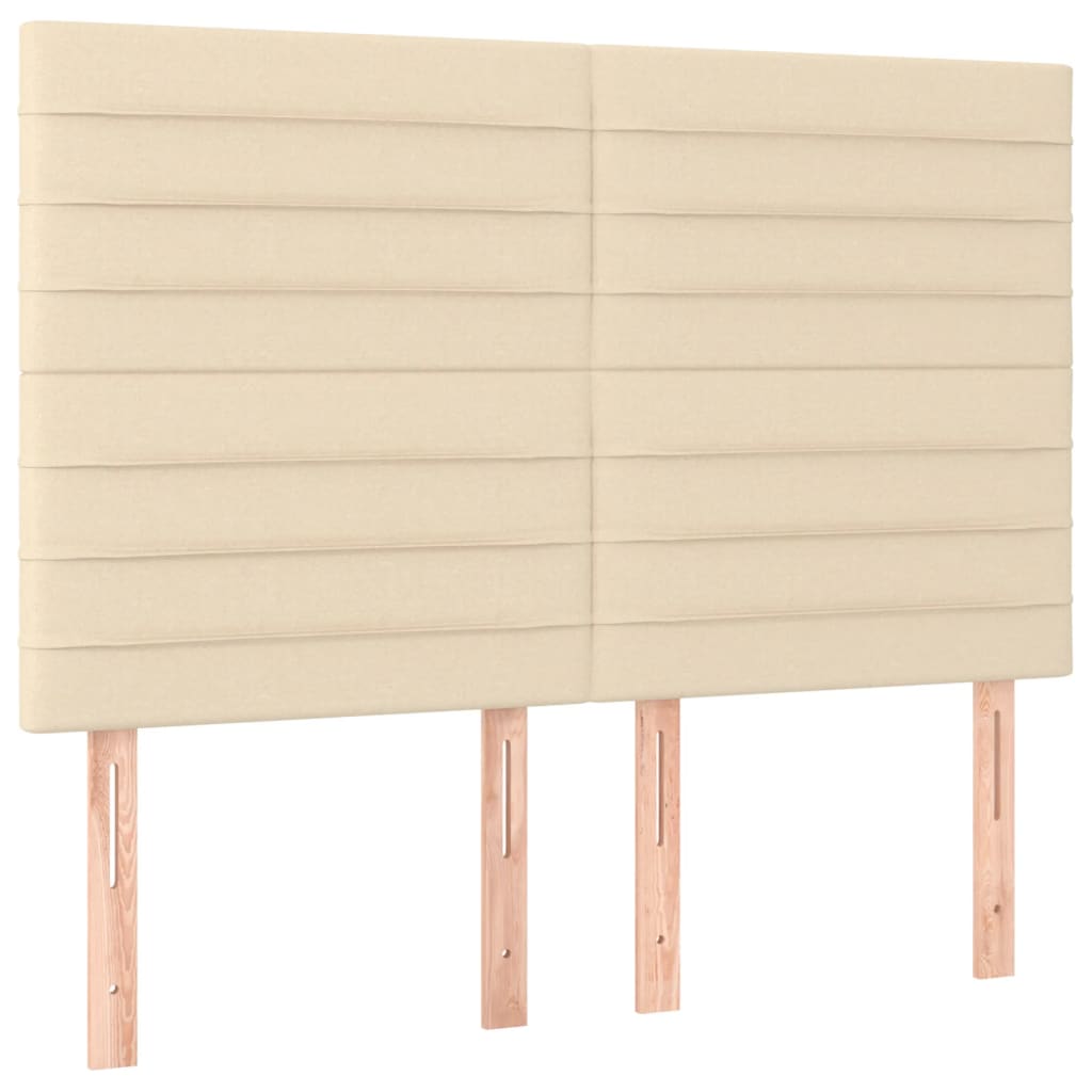 Giroletto a Molle con Materasso Crema 140x19 cm in Tessuto | homemem39