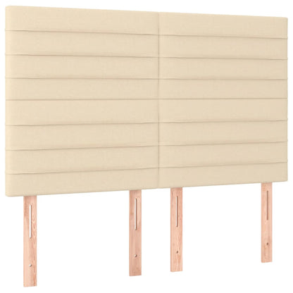 Giroletto a Molle con Materasso Crema 140x19 cm in Tessuto | homemem39