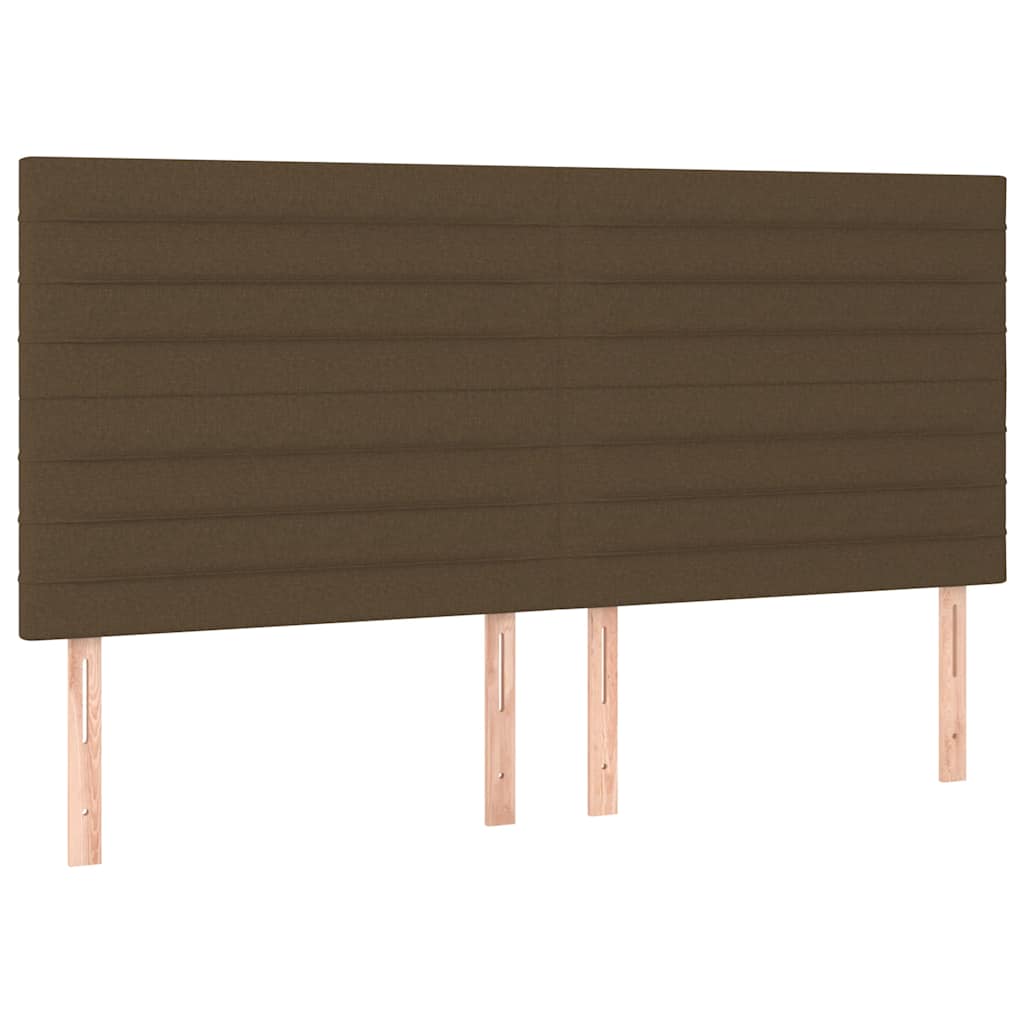 Giroletto a Molle con Materasso Marrone Scuro 180x200cm Tessuto | homemem39