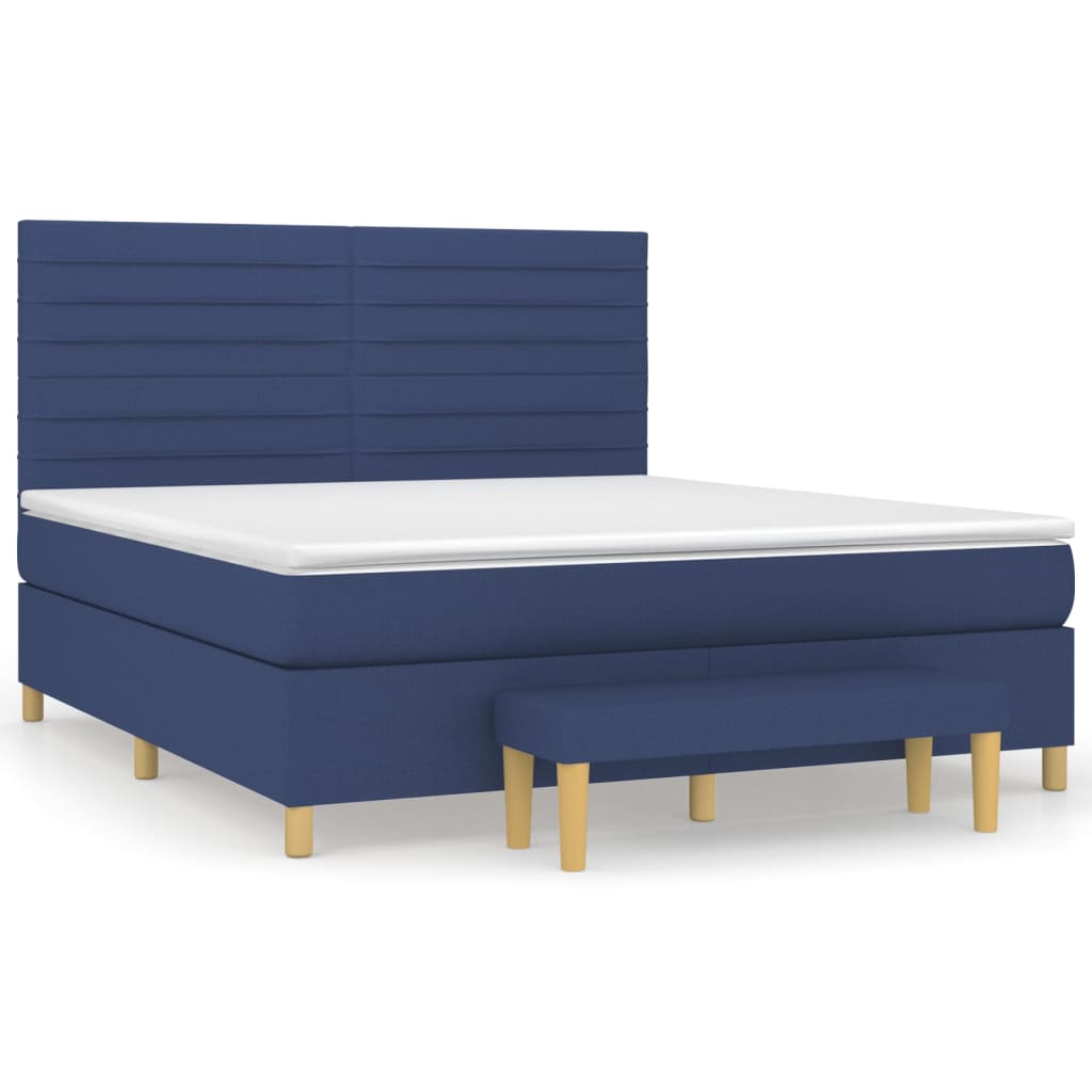 Giroletto a Molle con Materasso Blu 180x200 cm in Tessuto | homemem39