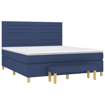 Giroletto a Molle con Materasso Blu 180x200 cm in Tessuto | homemem39