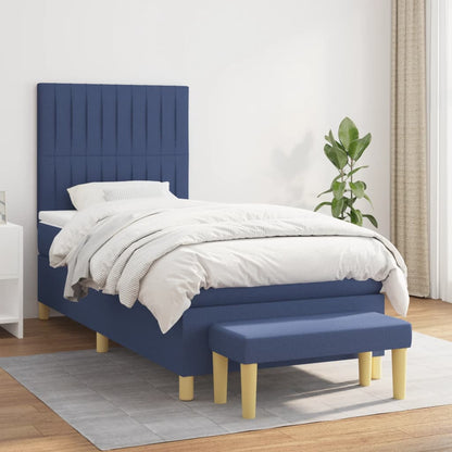 Giroletto a Molle con Materasso Blu 80x200 cm inTessuto | homemem39