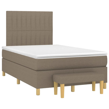 Giroletto a Molle con Materasso Tortora 120x200 cm in Tessuto | homemem39