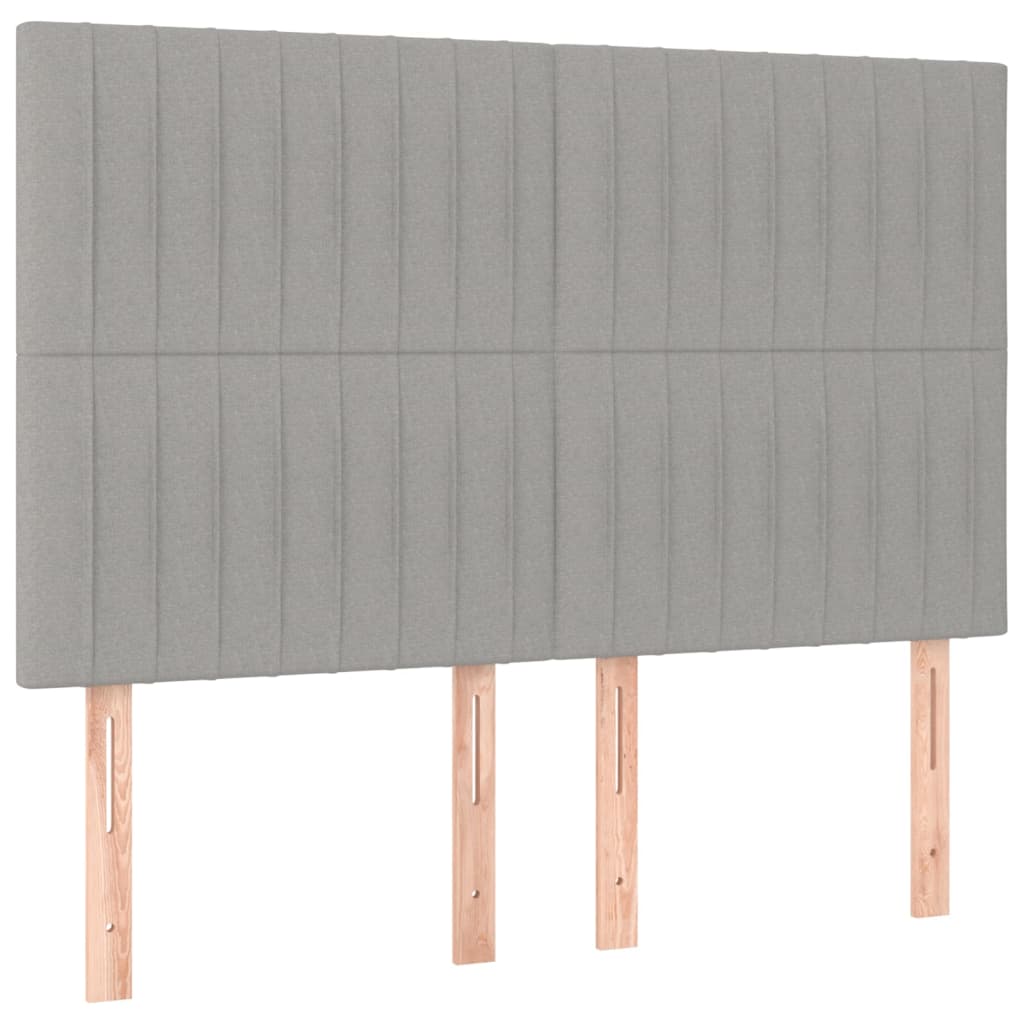 Giroletto a Molle con Materasso Grigio Chiaro 140x190cm Tessuto | homemem39