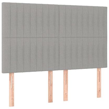 Giroletto a Molle con Materasso Grigio Chiaro 140x190cm Tessuto | homemem39