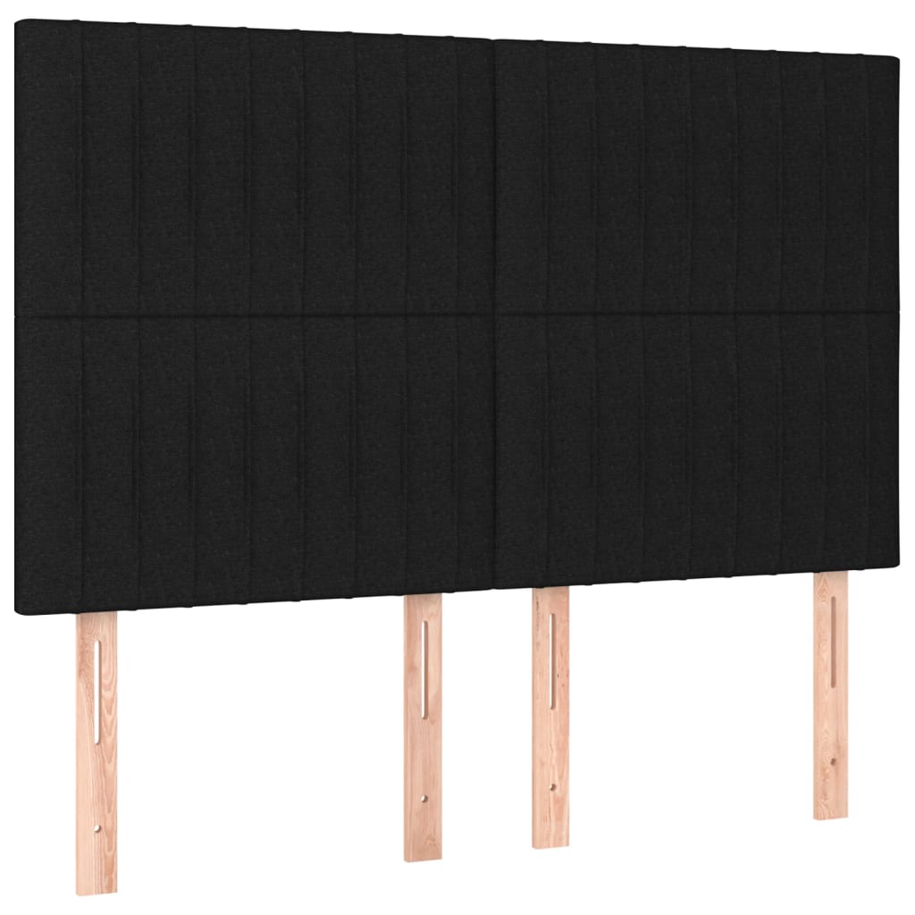 Giroletto a Molle con Materasso Nero 140x190 cm in Tessuto | homemem39