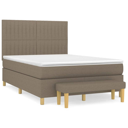 Giroletto a Molle con Materasso Tortora 140x190 cm in Tessuto | homemem39