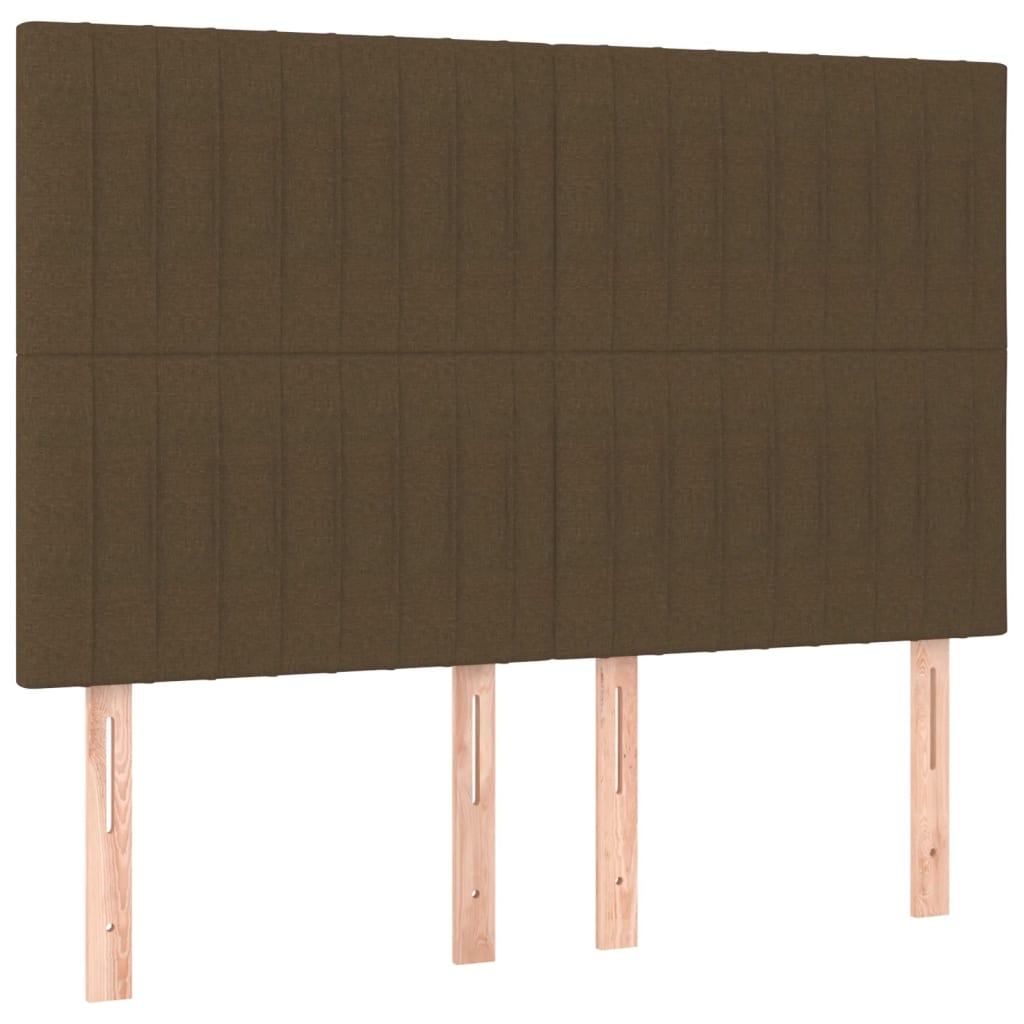 Giroletto a Molle con Materasso Marrone Scuro 140x200cm Tessuto | homemem39