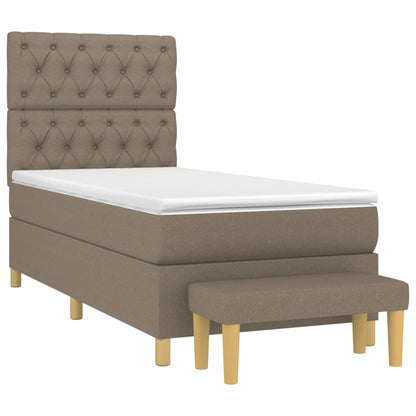Giroletto a Molle con Materasso Tortora 80x200 cm inTessuto | homemem39