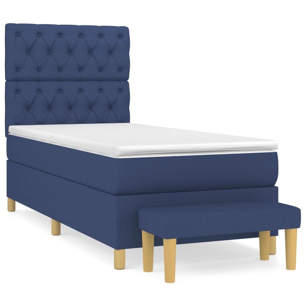 Giroletto a Molle con Materasso Blu 80x200 cm inTessuto | homemem39