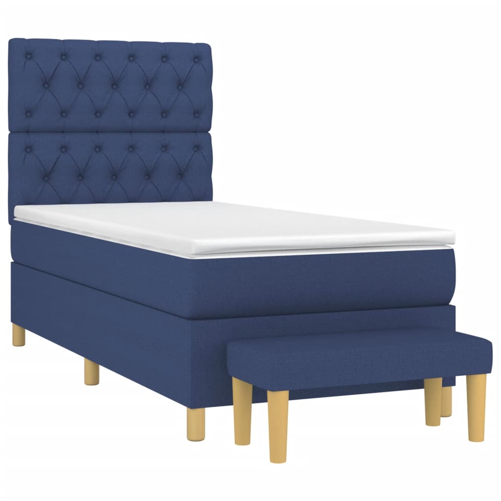 Giroletto a Molle con Materasso Blu 80x200 cm inTessuto | homemem39