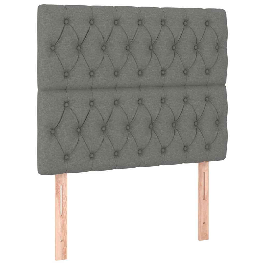 Giroletto a Molle con Materasso Grigio Scuro 120x200 cm Tessuto | homemem39