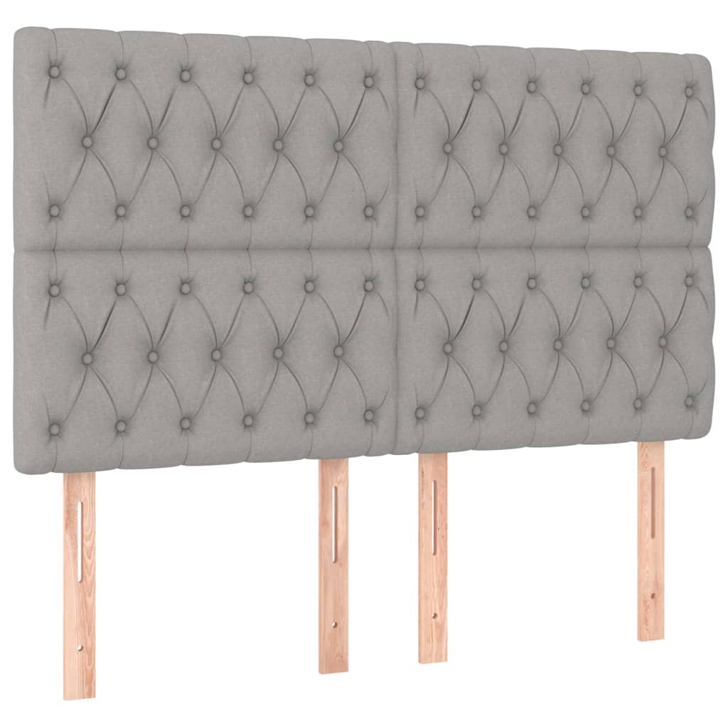 Giroletto a Molle con Materasso Grigio Chiaro 140x190cm Tessuto | homemem39