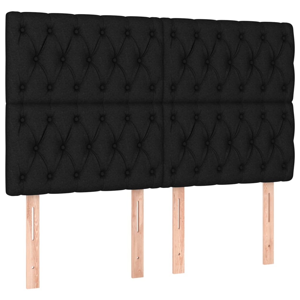 Giroletto a Molle con Materasso Nero 140x200 cm in Tessuto | homemem39