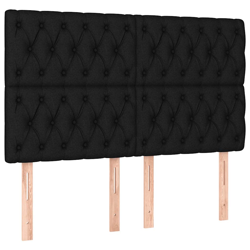 Giroletto a Molle con Materasso Nero 160x200 cm in Tessuto | homemem39