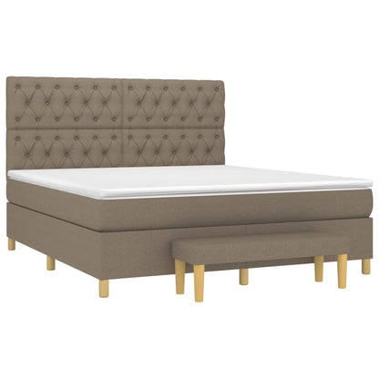 Giroletto a Molle con Materasso Tortora 160x200 cm in Tessuto | homemem39