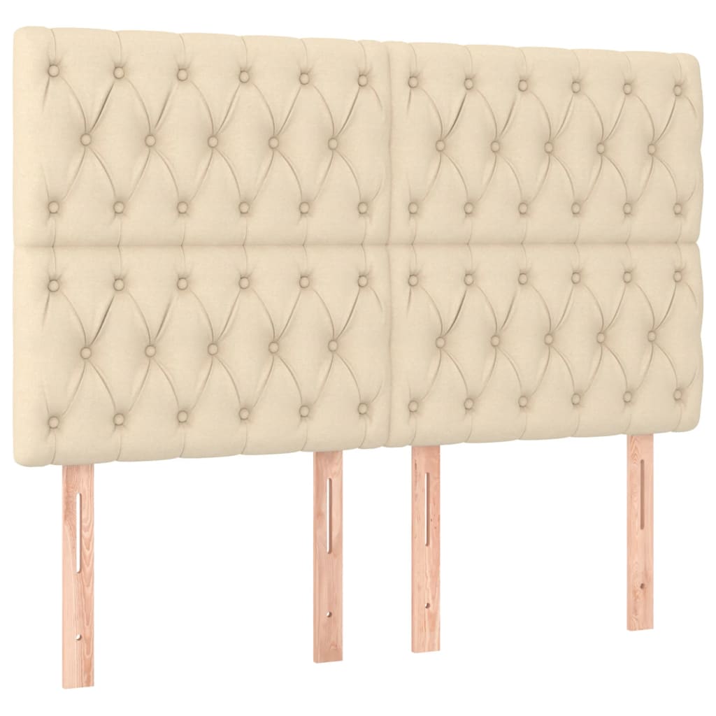 Giroletto a Molle con Materasso Crema 160x200 cm in Tessuto | homemem39
