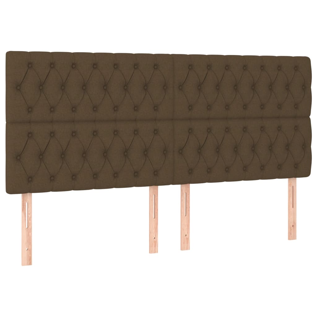 Giroletto a Molle con Materasso Marrone Scuro 180x200cm Tessuto | homemem39