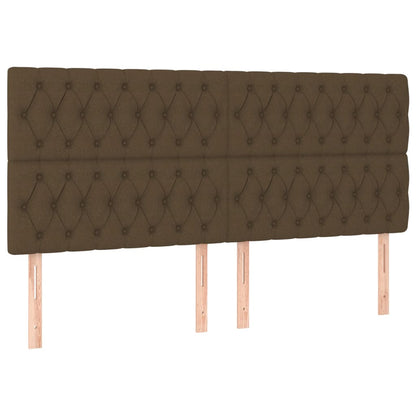 Giroletto a Molle con Materasso Marrone Scuro 180x200cm Tessuto | homemem39