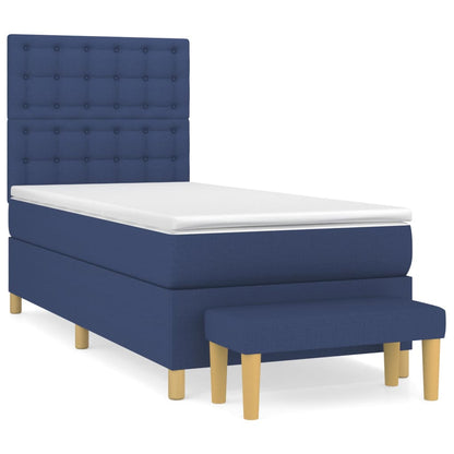 Giroletto a Molle con Materasso Blu 80x200 cm inTessuto | homemem39