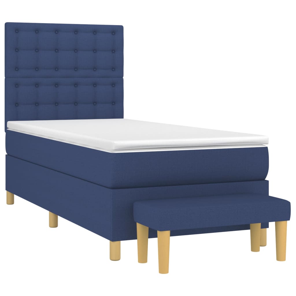 Giroletto a Molle con Materasso Blu 80x200 cm inTessuto | homemem39