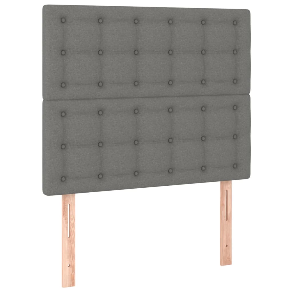 Giroletto a Molle con Materasso Grigio Scuro 120x200 cm Tessuto | homemem39