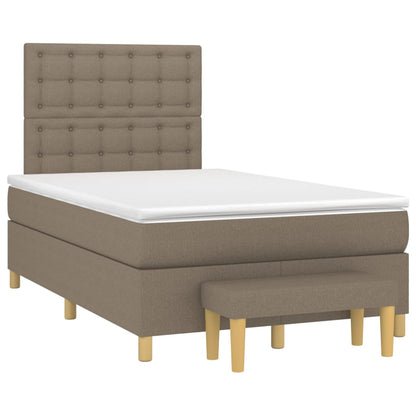 Giroletto a Molle con Materasso Tortora 120x200 cm in Tessuto | homemem39