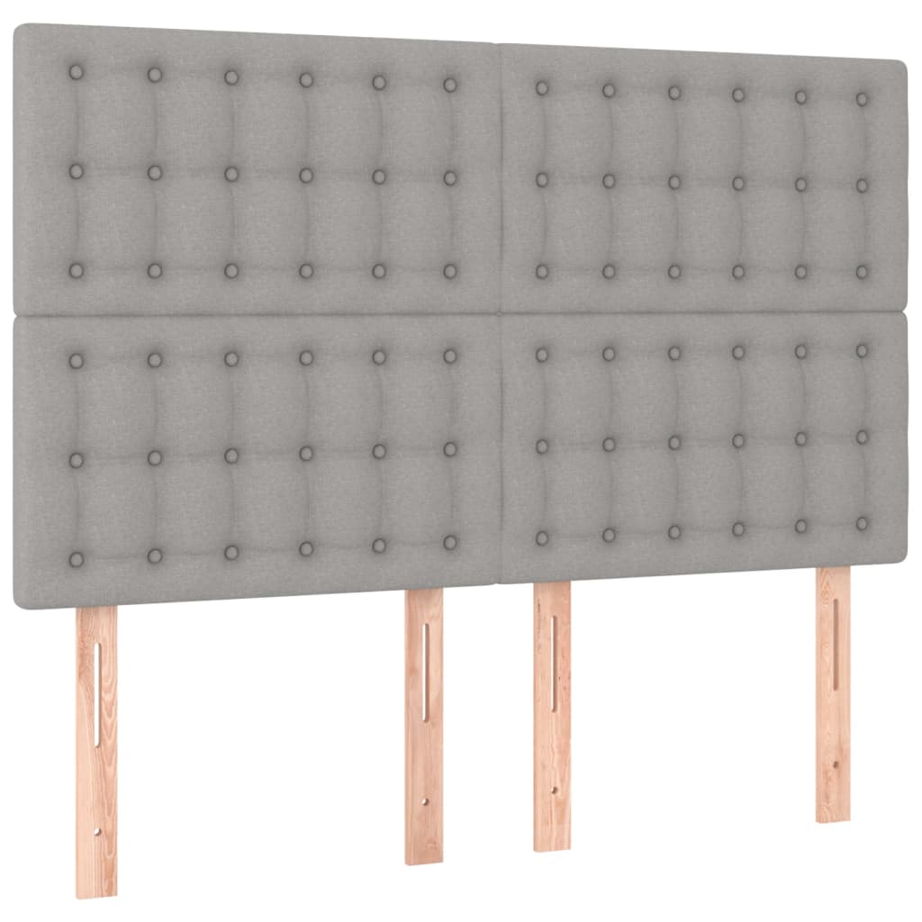Giroletto a Molle con Materasso Grigio Chiaro 140x190cm Tessuto | homemem39
