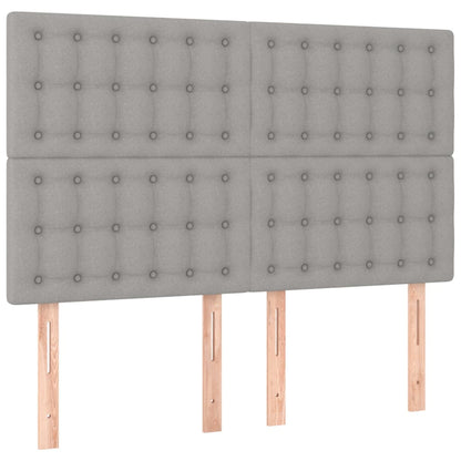 Giroletto a Molle con Materasso Grigio Chiaro 140x190cm Tessuto | homemem39