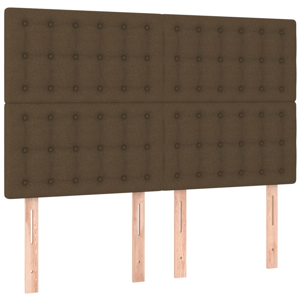 Giroletto a Molle con Materasso Marrone Scuro 140x190cm Tessuto | homemem39