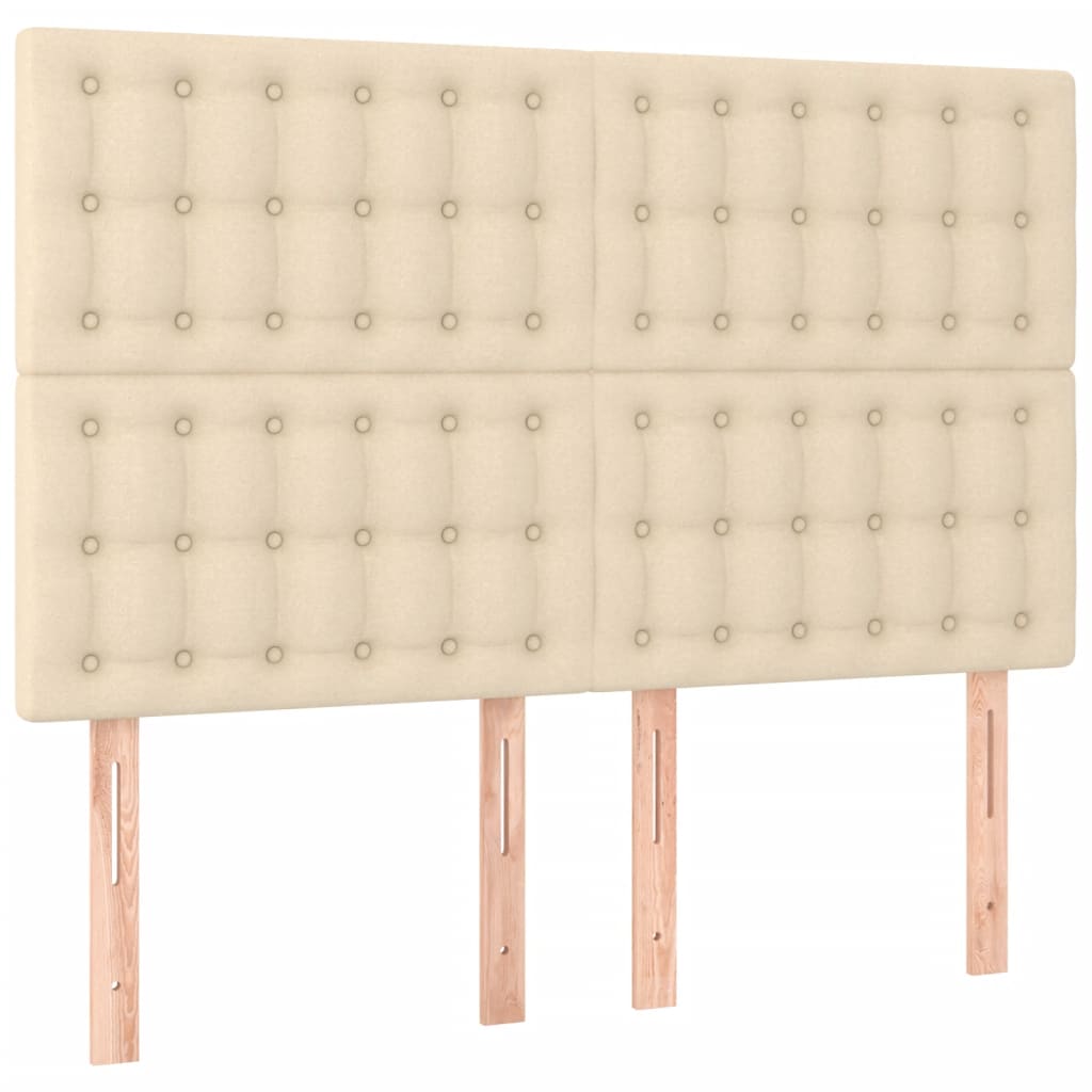 Giroletto a Molle con Materasso Crema 140x19 cm in Tessuto | homemem39