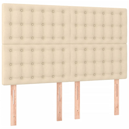Giroletto a Molle con Materasso Crema 140x19 cm in Tessuto | homemem39