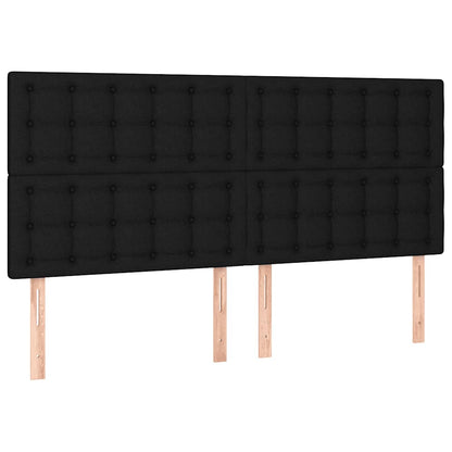 Giroletto a Molle con Materasso Nero 160x200 cm in Tessuto | homemem39