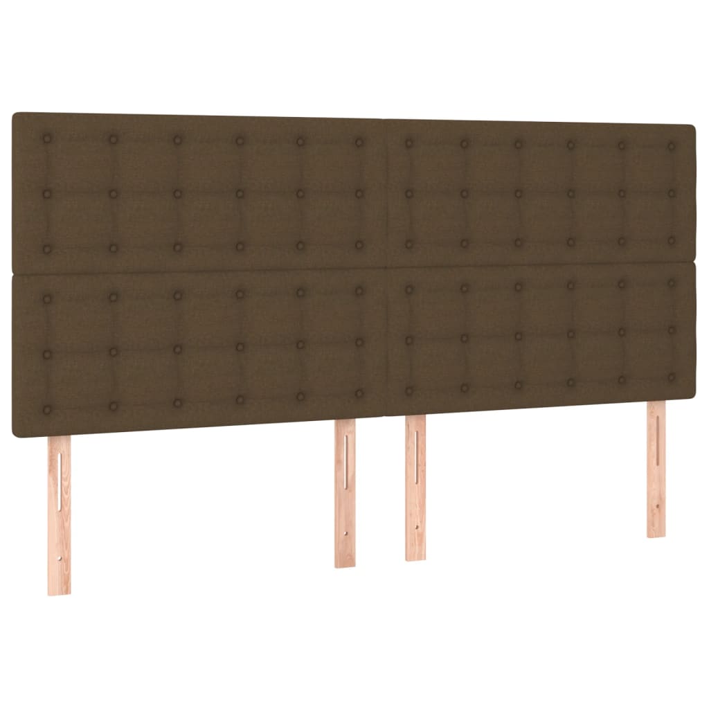 Giroletto a Molle con Materasso Marrone Scuro 180x200cm Tessuto | homemem39