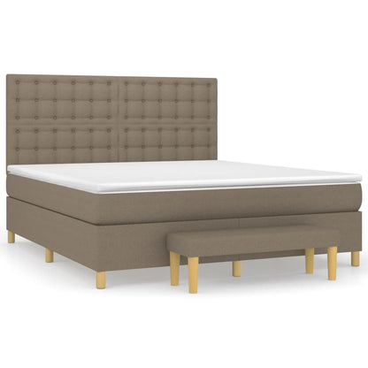 Giroletto a Molle con Materasso Tortora 180x200 cm in Tessuto | homemem39