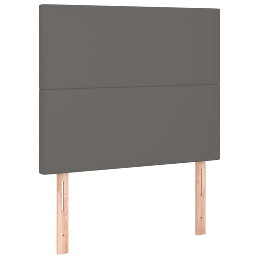Giroletto a Molle con Materasso Grgio 90x200 cm in Similpelle