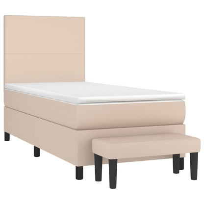 Giroletto a Molle con Materasso Cappuccino 100x200cm Similpelle | homemem39