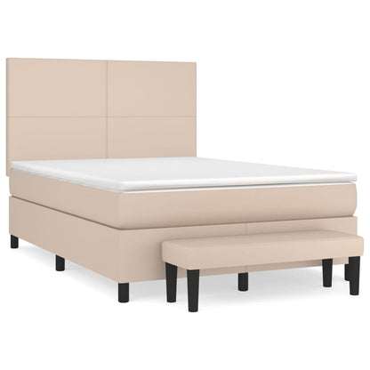Giroletto a Molle con Materasso Cappuccino 140x190cm Similpelle