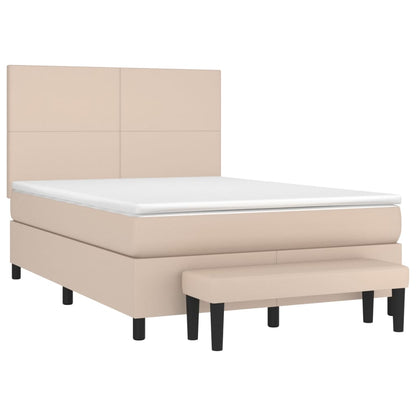 Giroletto a Molle con Materasso Cappuccino 140x190cm Similpelle