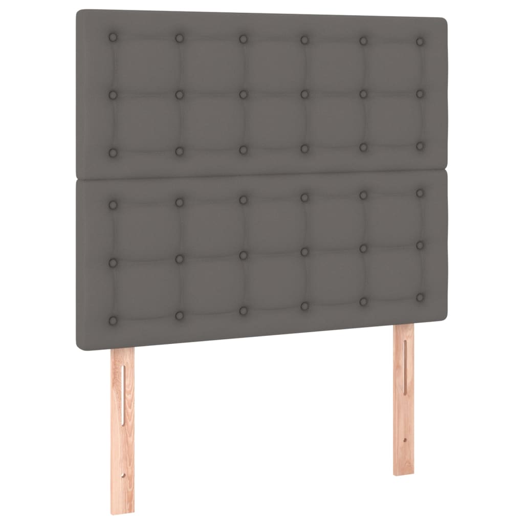Giroletto a Molle con Materasso Grgio 90x200 cm in Similpelle | homemem39