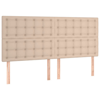 Giroletto a Molle con Materasso Cappuccino 160x200cm Similpelle | homemem39
