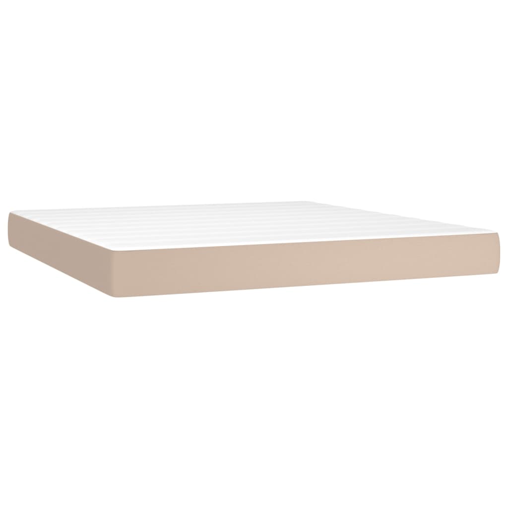 Giroletto a Molle con Materasso Cappuccino 160x200cm Similpelle | homemem39