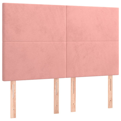 Giroletto a Molle con Materasso Rosa 140x200 cm in Velluto | homemem39