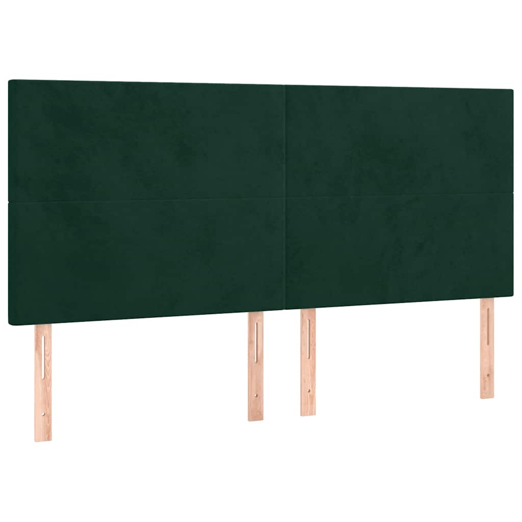 Giroletto a Molle con Materasso Verde Scuro 180x200 cm Velluto | homemem39