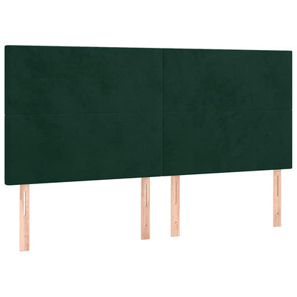 Giroletto a Molle con Materasso Verde Scuro 180x200 cm Velluto | homemem39