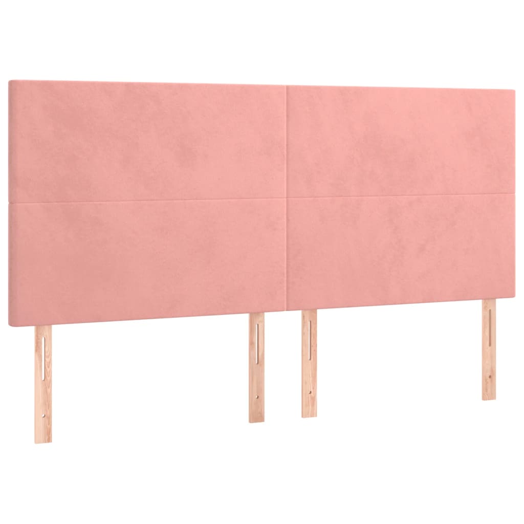 Giroletto a Molle con Materasso Rosa 180x200 cm in Velluto | homemem39