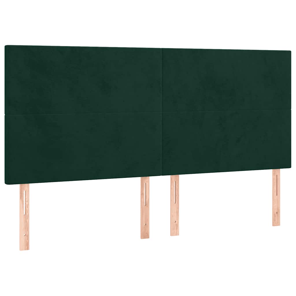 Giroletto a Molle con Materasso Verde Scuro 200x200 cm Velluto | homemem39