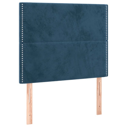 Giroletto a Molle con Materasso Blu Scuro 80x200 cm in Velluto | homemem39
