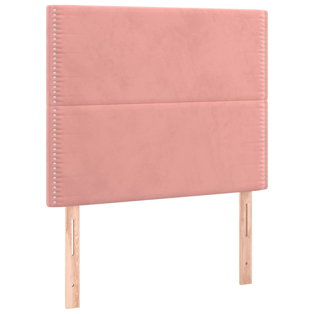 Giroletto a Molle con Materasso Rosa 80x200 cm in Velluto | homemem39